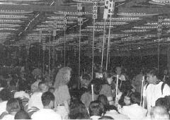 Photo of people finding their seats in the ballrom.(21241 bytes)