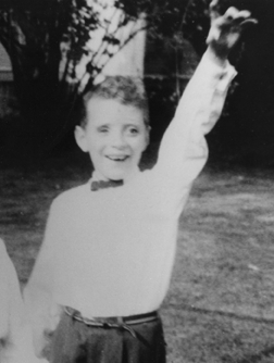 Marc Maurer, President of the National Federation of the Blind, waving as a child .