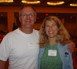 Barbara Mathews and husband Rob Sweeney at the 2004 convention