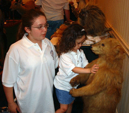 Kendra (right) and sister Sarah at the 2006 convention Sensory Safari display.