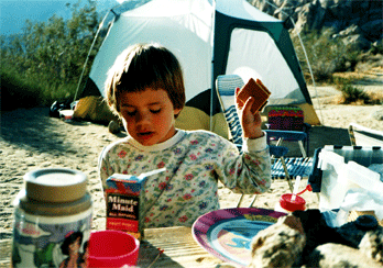S�mores for breakfast? Only when camping. (Kyra, age 4)