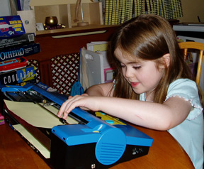 After promoting Braille awareness and the importance of early Braille literacy, Harmony was able to acquire her Mountbatten Brailler. 