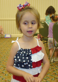 Laura�s daughter, Lindsay Adair (TX) in her Fourth of July regalia at the 2006 convention.
