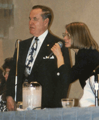 Barbara Cheadle and former NFB President Kenneth Jernigan at the 1993 NOPBC Seminar in Dallas, Texas.