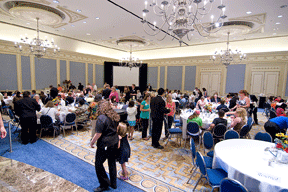 The room where the anniversary dinner was held.