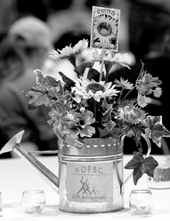 NOPBC dinner centerpiece