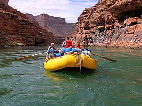 Leading the Way students raft down the Colorado River.