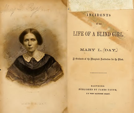 Title page of Incidents in the Life of a Blind Girl, by Mary L. Day.