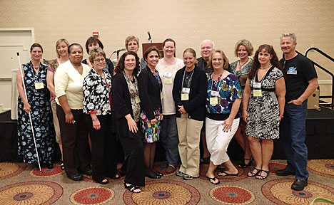 2012 NOPBC Board: (Left to right) First row: Zina Lewis (VA), Wingfield Bouchard (MS), Carlton Walker (PA), Pamela Gebert (AK), Amber Hall (IN), Trudy Pickrel (MD), Stephanie Kieszak-Holloway (GA).�Second row:�Andrea Beasley (WI), Pat Renfranz (UT), Kim Cunningham (TX), Jean Bening (MN), Holly Miller (NJ), Dave Hammel (IA), Laura Bostick (TX), Jim Beyer (MT).