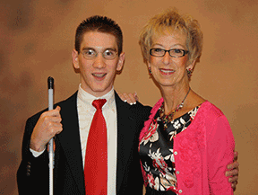 Brian Mackey and his mother.