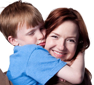 Sally Martin and her son.