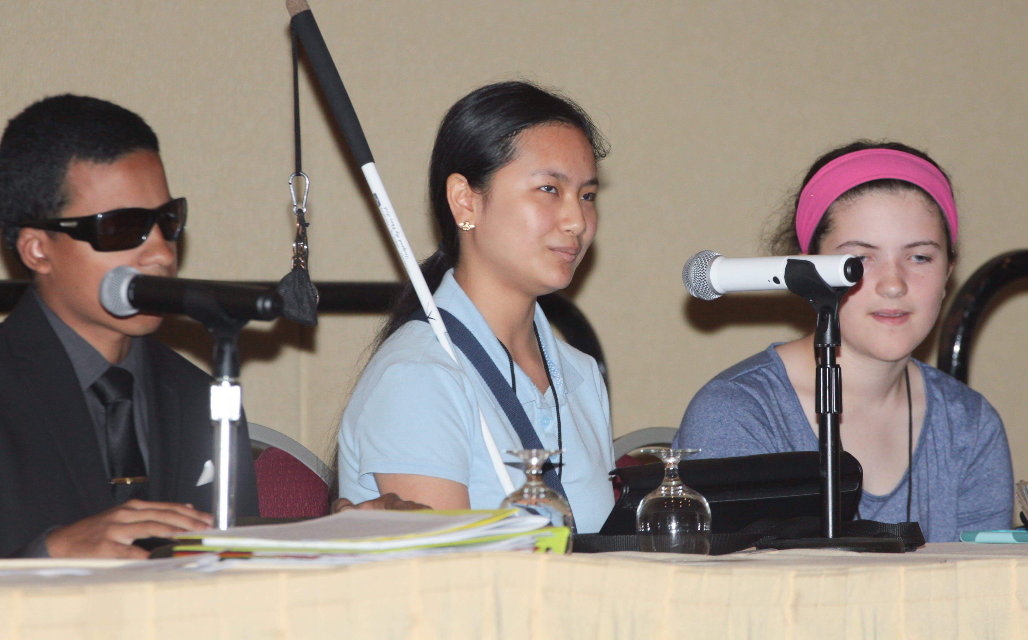 Sal Villa, Ahbee Orton, and Abby Duffy give their presentations.