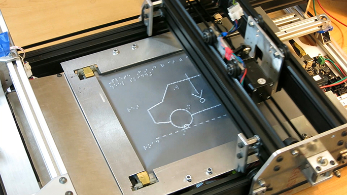 Figure 8. Printing of an iTW in progress