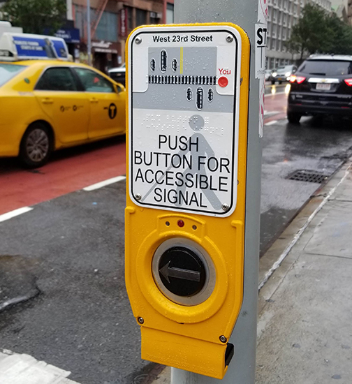 A model in use of the universal crosswalk.