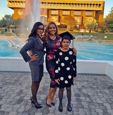 Roanna Bacchus and her family.