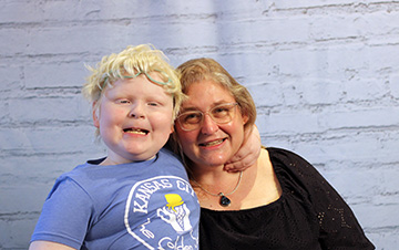 Carla Keirns with her son Russell.