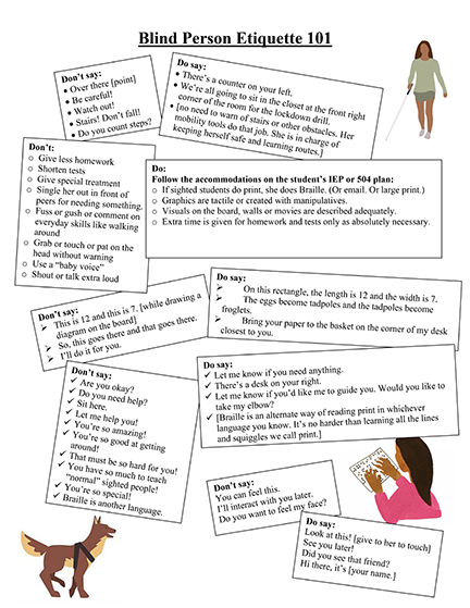 This is a graphically enhanced version of the list of dos and don&rsquo;ts that appears in the text.