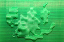Figure 4. 3D elevation map of NGC 602 produced on the Makerbot2.