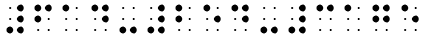 Simulated braille; numeric indicators follow the hyphens in the phone number