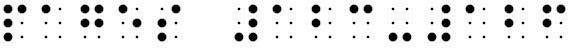 Simulated braille; a numeric indicator follows the hyphen in the page numbers