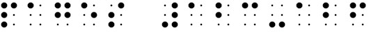 Simulated braille; no numeric indicator appears after the hyphen in the page numbers