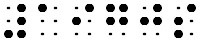 Simulated braille; no grade 1 indicator precedes the letter s in "1970s"