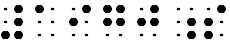 Simulated braille; a grade 1 symbol indicator is shown before the "s" in 1970s