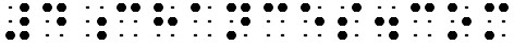 Simulated braille; the number 4 is followed by a grade 1 symbol indicator and then chances.com uncontracted.