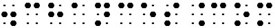 Simulated braille; 4chances.com is brailled using Computer Braille Code.