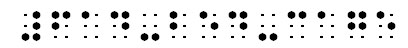 Simulated braille; there are no numeric indicators following the hyphens in the phone number