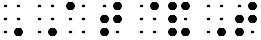 Simulated braille; no grade 1 symbol indicator precedes the final "t" in AT&T.