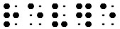 Simulated braille; the "er" contraction is used in the word "revere".