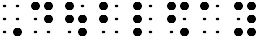 Simulated braille; the "ed" contraction is used in the word "Doubleday".