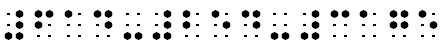 Simulated braille; numeric indicators follow the hyphens in the phone number