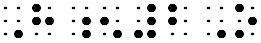 Simulated braille; the "2" is shown in the subscript position in "h2o".