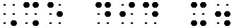 Simulated braille; "She did it." is shown with no italics.