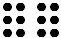 Simulated braille; two full braille cells are shown.