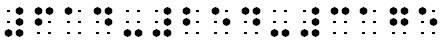 Simulated braille; numeric indicators follow the hyphens in the phone number