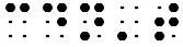 Simulated braille; "couldn't" is brailled with the "could" shortform and the correct "dot 3" apostrophe.