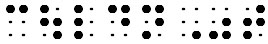 Simulated braille; the "could" shortform is not used in "couldn't", and the apostrophe is shown as a two-cell single closing quotation mark.