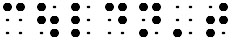 Simulated braille; the "could" shortform is not used in "couldn't", and the correct apostrophe is used.