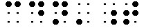 Simulated braille; "couldn't" is brailled with a grade 1 symbol indicator before the "t", with the "could" shortform, and with the correct "dot 3" apostrophe.