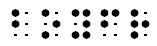 Simulated braille; the shortform for "friend" is used