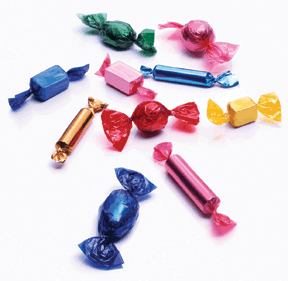 Candies are a good quick source of carbohydrates in an emergency.