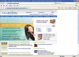 CalorieKing Website
