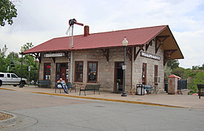 The renovated Littleton train depot now includes a gift shop and a coffee shop.