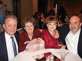 Dr. and Mrs. Maurer and Bridget and Kevan Worley (a 1991 CCB graduate) enjoy the Friday evening alumni reception at the Four Point Sheraton Hotel.