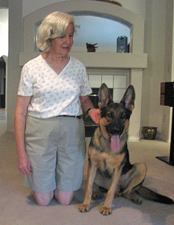 Puppy raiser Gillian Roberts and her dog Noni
