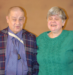 Buck and Mary Ann Saunders of West Virginia test accessible voting machines.