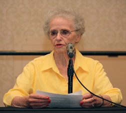 June Maurer addresses the seminar.